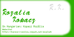 rozalia kopacz business card
