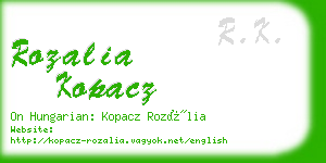 rozalia kopacz business card